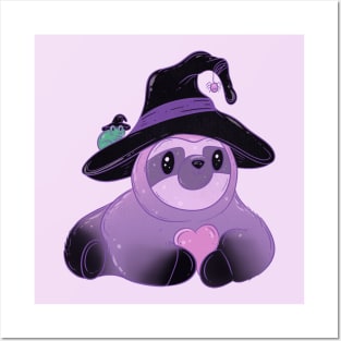 Witchy sloth Posters and Art